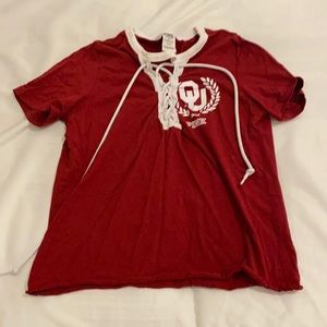 Victoria’s Secret PINK OU Collegiate Short Sleeve Shirt